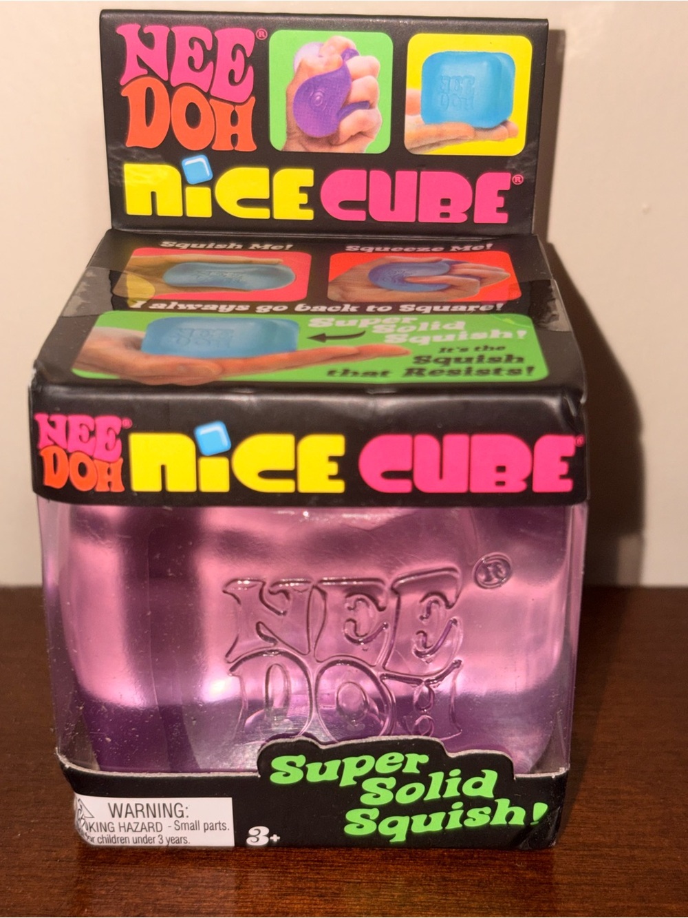 NeeDoh Nice Cube Purple Squishy 💯 authentic NeeDoh